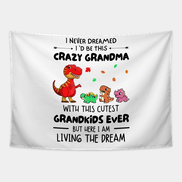 I Never Dreamed I'd Be This Crazy Grandma With The Cutest Grandkids Ever Tapestry by JustBeSatisfied