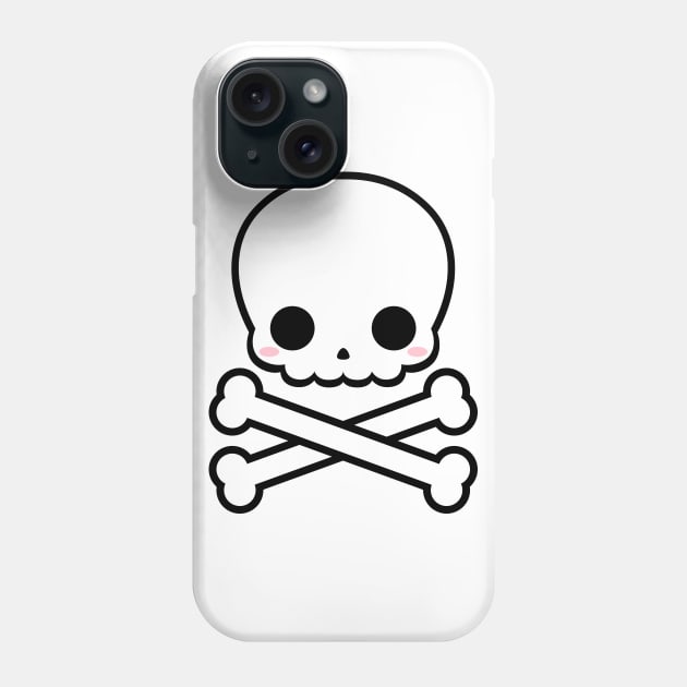 Cute Skull and Crossbones Phone Case by alien3287