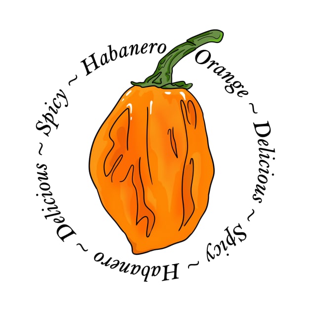 Habanero Orange Chili Pepper by MojoCoffeeTime