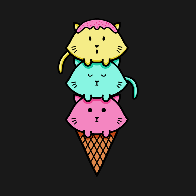 Cats Kitty Cat Ice Cream Kitten Miau Gift by Ric89