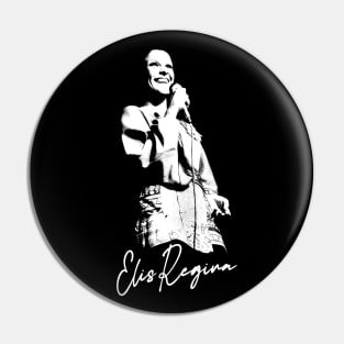 Elis Regina / Retro Style Fan Art Design Pin