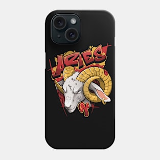 Zodiac Aries graffiti style - character Phone Case