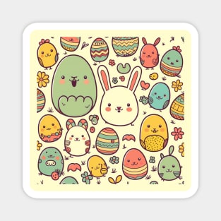 Cute Easter Day Bunny Patterns - Birthday Gift ideas for Girls Magnet