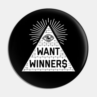 Eye Want Winners - Black Pin