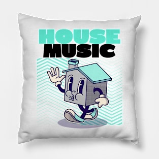 HOUSE MUSIC - Character (black) Pillow