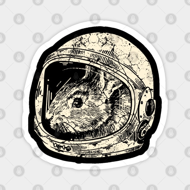 Rabbit Astronaut Magnet by Mila46