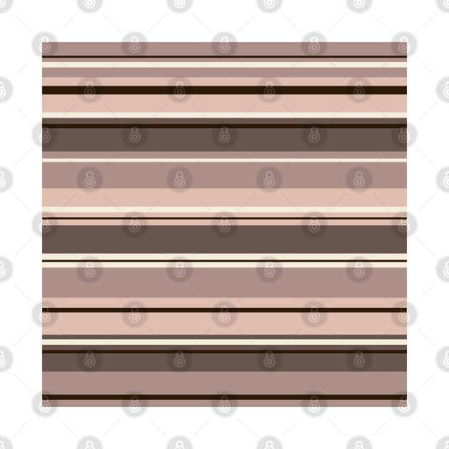 Mixed Stripes Pattern Browns Taupe Creams by NataliePaskell