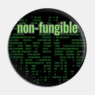 Crypto Tech Non-Fungible Digital Array Bright Green Pin