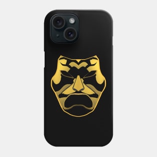 Bronze, Gold and Black Drama Mask (Black Background) Phone Case