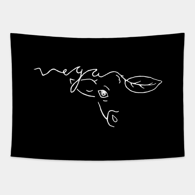 The Cute Vagan white v Tapestry by HomicidalHugz