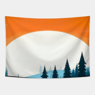 Orange Sundown Tapestry