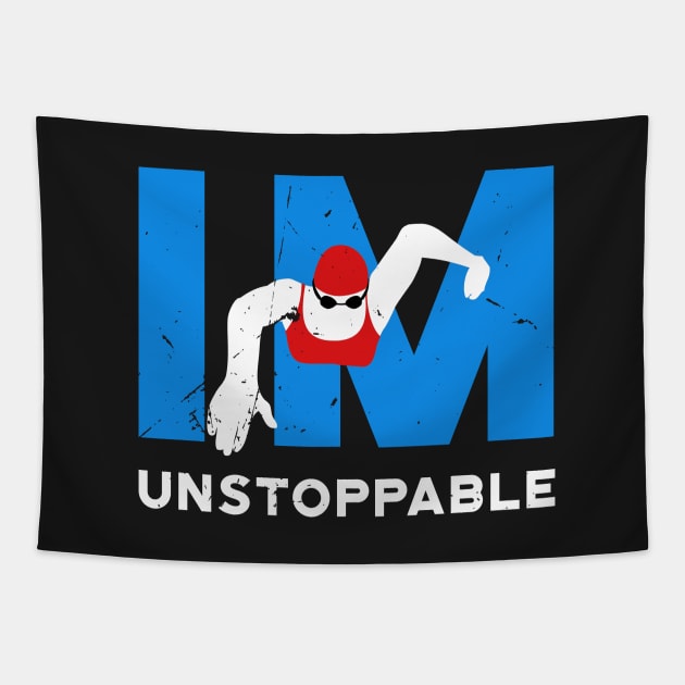 Womens IM Unstoppable Swimming Tapestry by atomguy