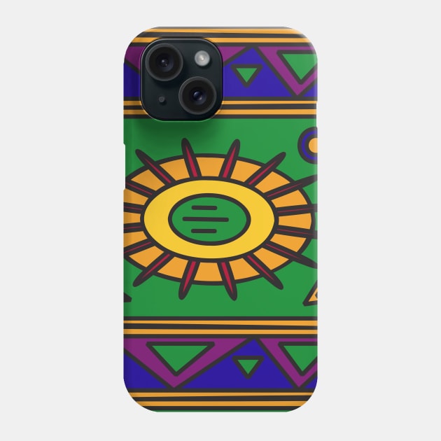 Ethnic background folk african pattern Phone Case by Eskimos