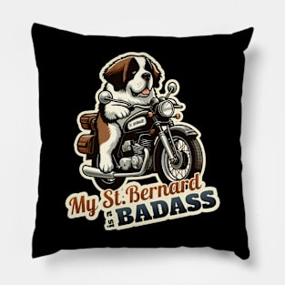 St. Bernard Biker Pillow