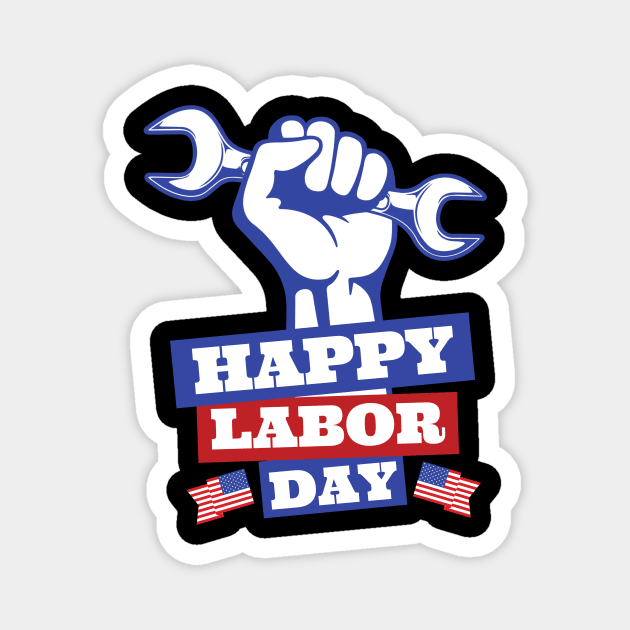 Labor Day-USA Colors Magnet by Pieartscreation