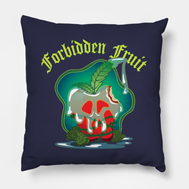 Forbidden Fruit (Red apple) Pillow by KannaKulture