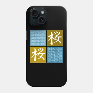 Sakura Cherry Blossom Kanji Japanese Pop Art Japan Symbol Aesthetic 477 Phone Case