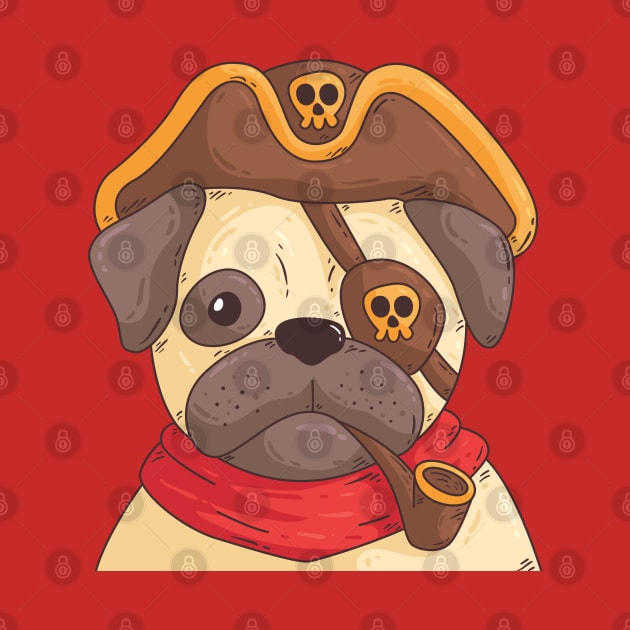 Pug Pirate by Mako Design 