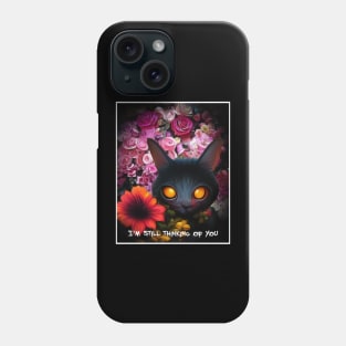 black cat, scary Phone Case