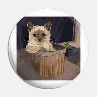 Kitty Sitting Pin