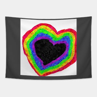 Rainbow. Heart Tapestry