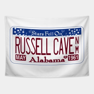 Russell Cave National Monument license plate Tapestry