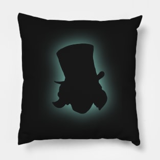 Hat Box Ghost Silhouette Pillow