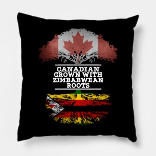 Canadian Grown With Zimbabwean Roots - Gift for Zimbabwean With Roots From Zimbabwe Pillow