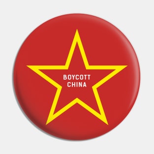 Boycott China Pin