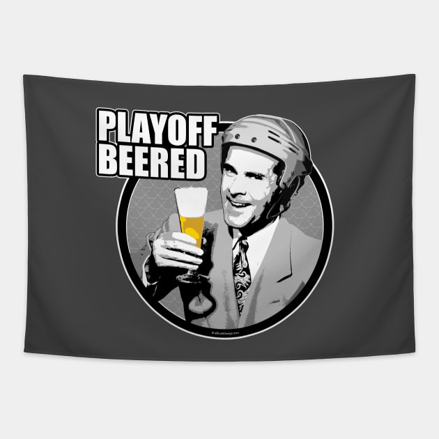 Hockey Playoff Beered Tapestry by eBrushDesign