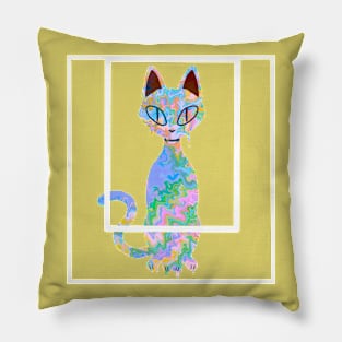 Colorful Cat Pillow