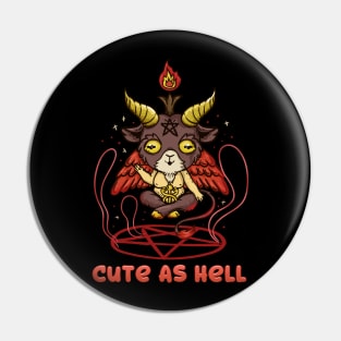 Cute as Hell - anime kawaii Baphomet T-Shirt Pin