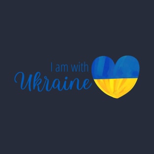 I am with Ukraine, design with map of Ukraine and heart T-Shirt