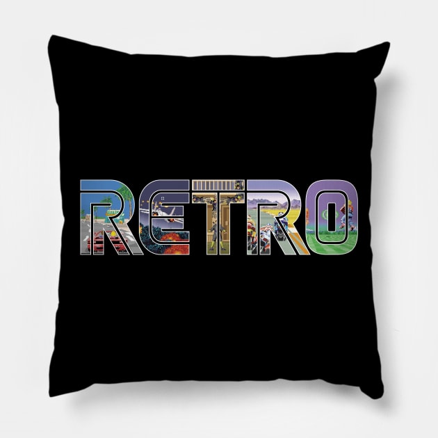 Retro Gaming Pillow by retrogameraddict