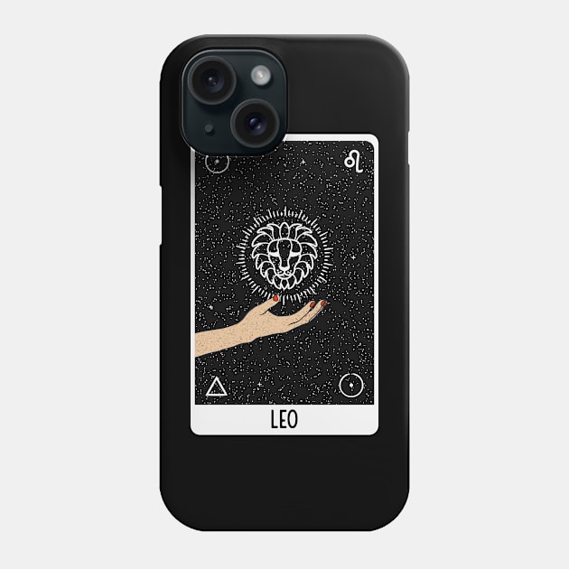 Leo Astrology Tarot Card Phone Case by Manzo Carey