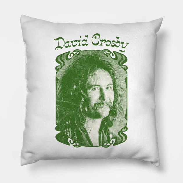 David Crosby // Vintage Style Retro Fan Art Pillow by DankFutura