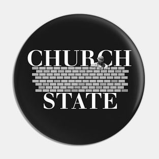 Secular Wall (white lettering) T-Shirt Pin