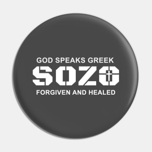 God Speaks Greek, Sozo Pin