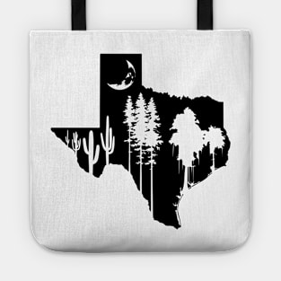 Texas Moon Forest Silhouette Tote