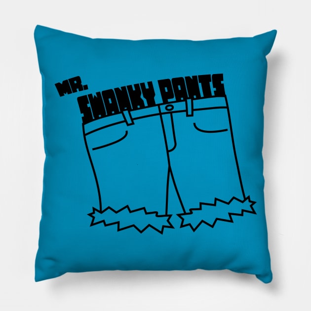 Mr. Swanky Pants-(Dark Version) Pillow by WillyV Designs