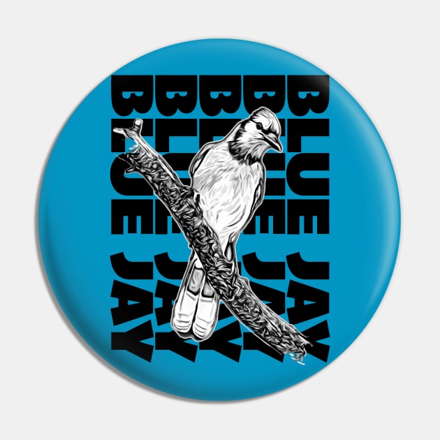 Blue Jay Pin by Ripples of Time