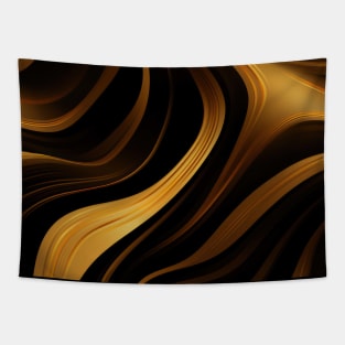 Golden Harmony: Abstract Stripes in Luxe Gold Tapestry