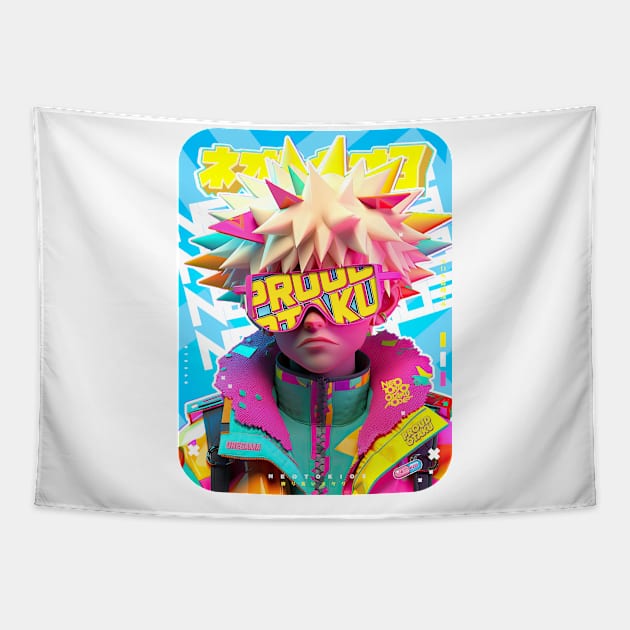 PROUD OTAKU 🟡🟡 KATCHAN LOW POLY SWAG 🟡🟡 SHONEN BOSS 🟡🟡 3D ANIME ART Tapestry by PROUD OTAKU