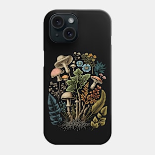 Cottagecore Aesthetic Mushrooms And Plants Women Phone Case