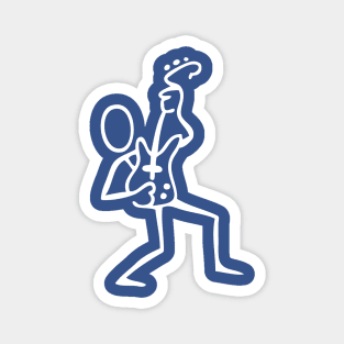 Guitar Player (white) Magnet