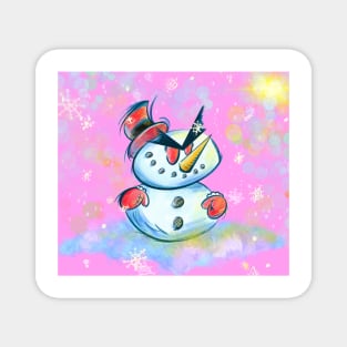 Angry Chibi Snowman Magnet