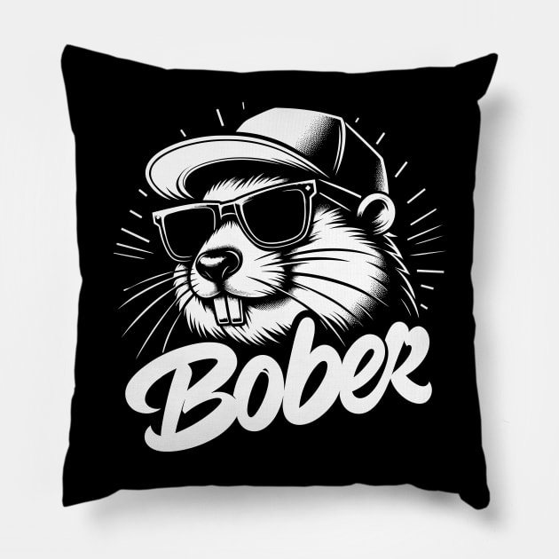 Funny Polish Internet Meme Bobr Bober Kurwa Graffiti Art Pillow by TenchiMasaki