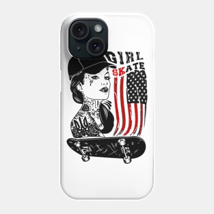 Women's Skate Girl Skateboarder Retro Vintage Gift Skateboarding SK8 Phone Case