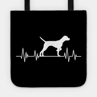 pointer Heartbeat dog Heartbeat pointer Silhouette Tote