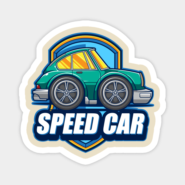 Speed Mini Car Magnet by Harrisaputra